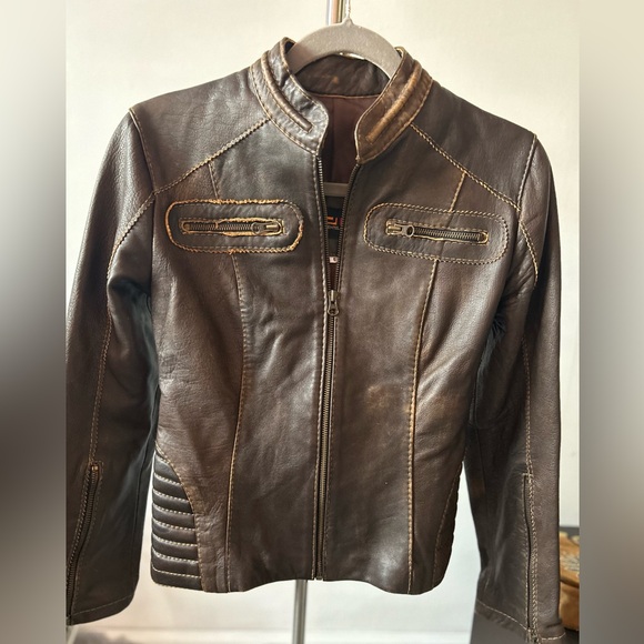 Women’s Vintage Leather Jacket Size 6 - Picture 11 of 12